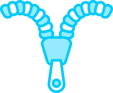 fermuar web simgesi, vektör çizim               