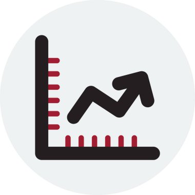 Grafik iş simgesi, vektör illüstrasyonu 