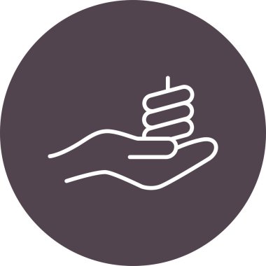 Gece nöbeti. Web simgesi basit illüstrasyon