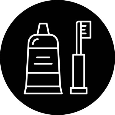 Diş Temizleme simgesi vektör illüstrasyonu 