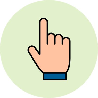 Web simgesine tıklayın, basit illüstrasyon