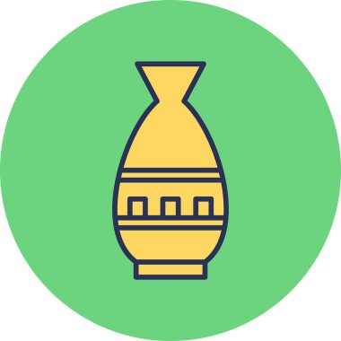Vazo. Web simgesi basit illüstrasyon