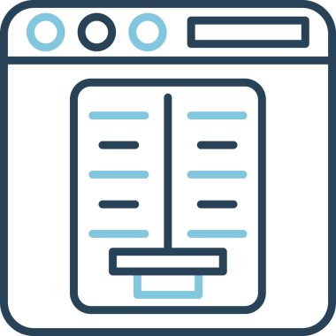 karşılaştırma web simgesi, basit vektör illüstrasyonu