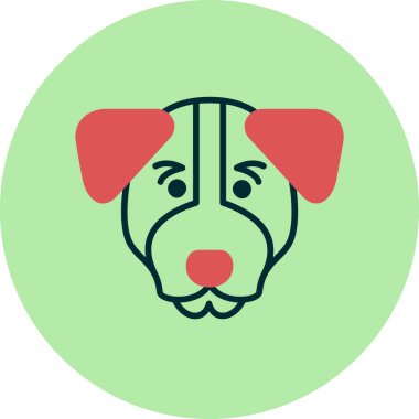 Jack Russell Terrier ikon vektör çizimi