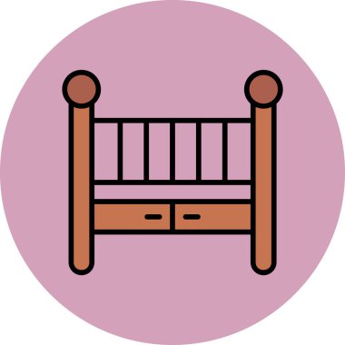 Beşik. Web simgesi basit illüstrasyon