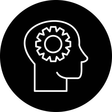 Beyin takımı, baş simge, vektör illüstrasyonu 