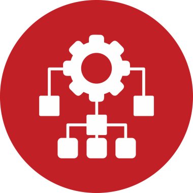 Organizasyon. Web simgesi basit illüstrasyon