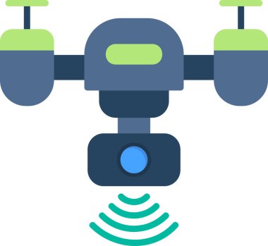 Akıllı Drone web simgesi, vektör illüstrasyonu 