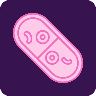 Mikroskobik Yaşam ikonu vektör çizimi