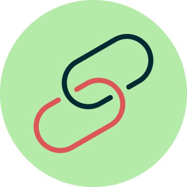 Basit bağlantı simgesi vektör illüstrasyonu