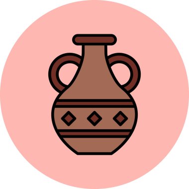 Vazo. Web simgesi basit illüstrasyon