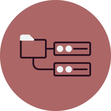 Bir vektör biçiminde gösterilen modern kullanıcı veri simgesi.