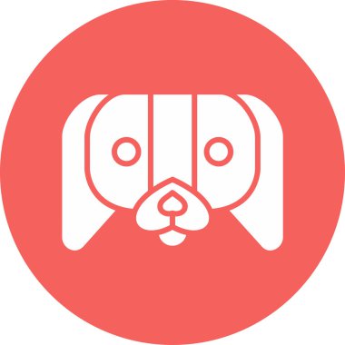 Japon Chin köpek simgesi, vektör illüstrasyonu