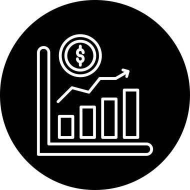 işletme büyüme grafiği vektör simgesi