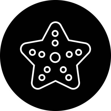 denizyıldızı düz ikon vektör çizimi 