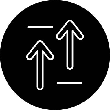 Basit ok simgesi vektör illüstrasyonu