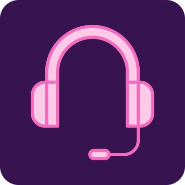 Kulaklık. Web simgesi basit illüstrasyon