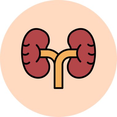 İnsan böbrekleri ikon vektör çizimi