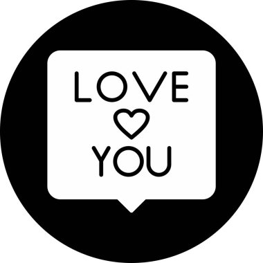 Seni seviyorum ikon vektör çizimi