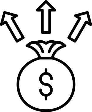 Para için. Web simgesi basit illüstrasyon