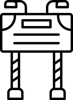 Billboard modern simgesi, vektör illüstrasyonu 