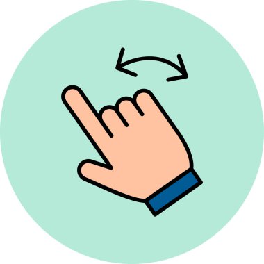 El işaret simgesi. Düz çizim. El işaretleyici vektör simgeleri.