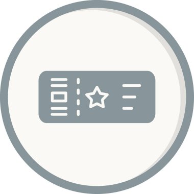 Bir bilet simgesinin vektör illüstrasyonu 