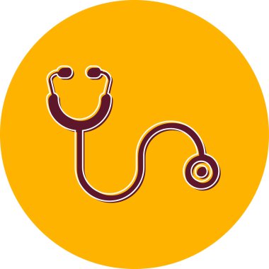 tıbbi steteskop vektör illüstrasyonu 