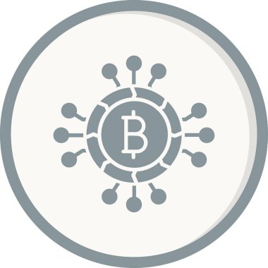 Bitcoin kripto para biriminin soyut vektör simgesi 
