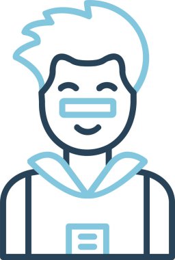 erkek avatar simge vektör çizim 