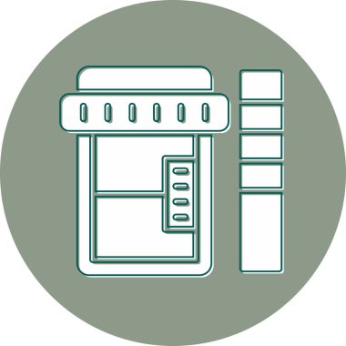 İdrar örneği. Web simgesi basit tasarım