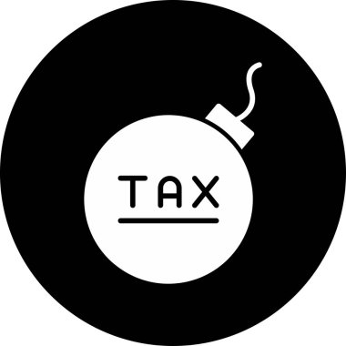 Vergi bombası simgesi, vektör illüstrasyonu 