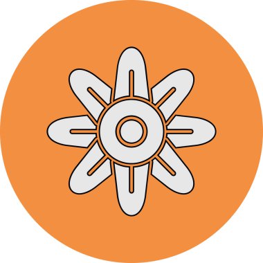 Lily çiçek vektör illüstrasyon simgesi