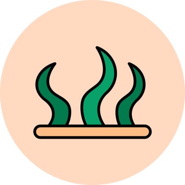 yosun simgesi vektör illüstrasyonu 