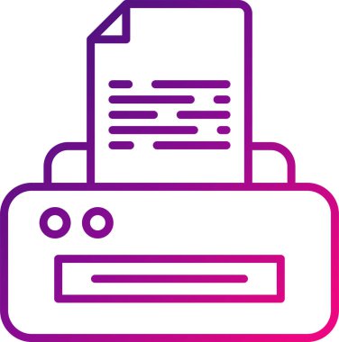 Yazıcı, web simgesi basit illüstrasyon