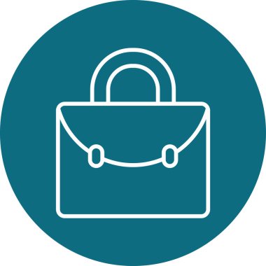 Çanta. Web simgesi basit illüstrasyon