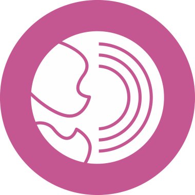 Jeoloji. Web simgesi basit illüstrasyon