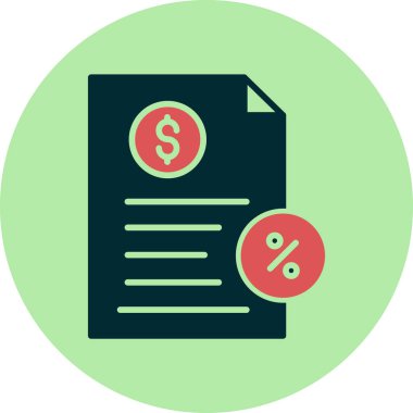 Bir vergi belgesinin internet dostu soyut vektör grafiği.