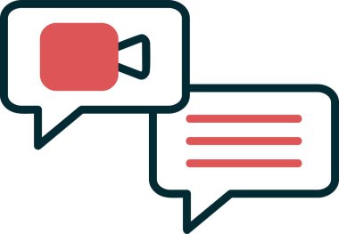 Ana hatlı biçim vektör illüstrasyon tasarımında konferans simgesi