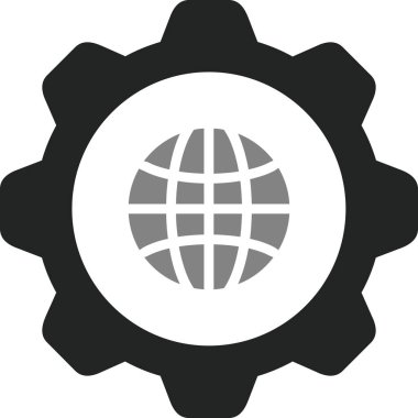 global internet ağı. Web simgesi basit illüstrasyon