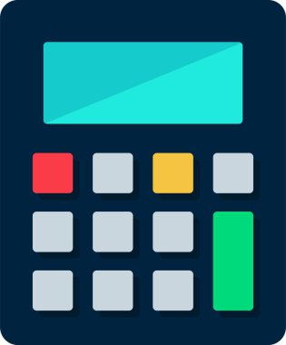 Calculator icon, vector illustration simple design