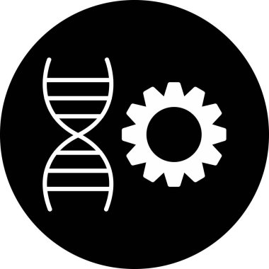 Genetik. Web simgesi basit illüstrasyon