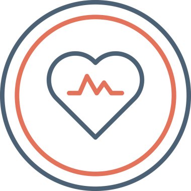 Kalp. Web simgesi basit illüstrasyon 