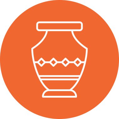 Vazo. Web simgesi basit illüstrasyon