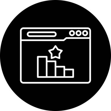 Yarışma. Web simgesi vektör illüstrasyonu