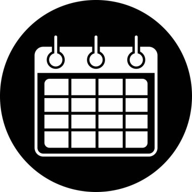 Takvim simgesi, vektör illüstrasyonu basit tasarım