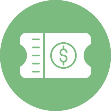 Bir bilet simgesinin vektör illüstrasyonu 