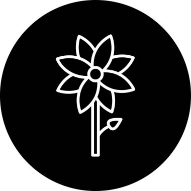 Çiçek. Web simgesi basit illüstrasyon 