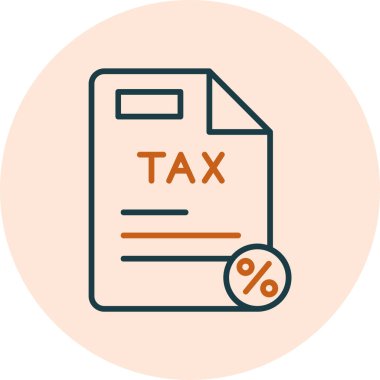 Soyut bir vergi belgesini gösteren Web arayüzü grafiği.