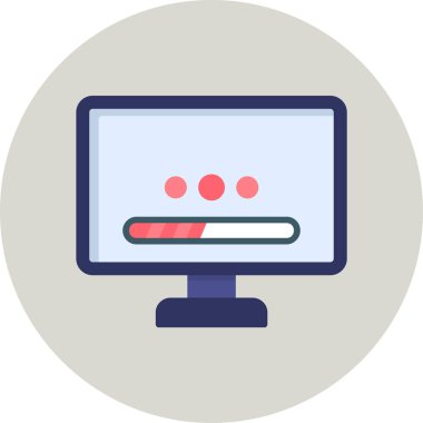 Basit yükleme simgesi, vektör illüstrasyonu